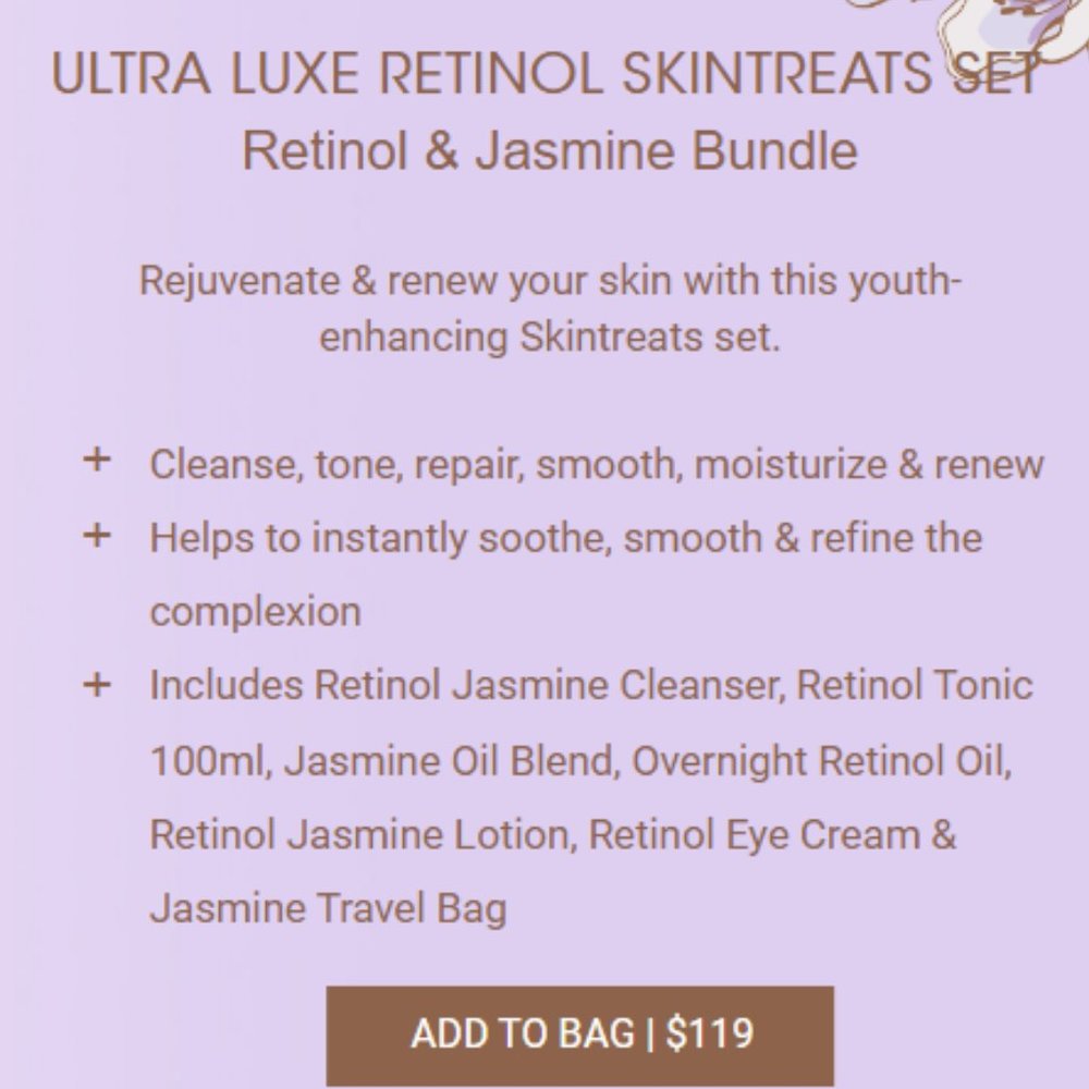 Pixi Ultra Luxe Retinol Skintreats Set Retinol Jasmine Bundle New SRP $159 - Picture 4 of 13